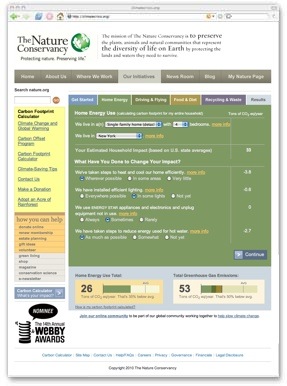 The Nature Conservancy Carbon Calculator